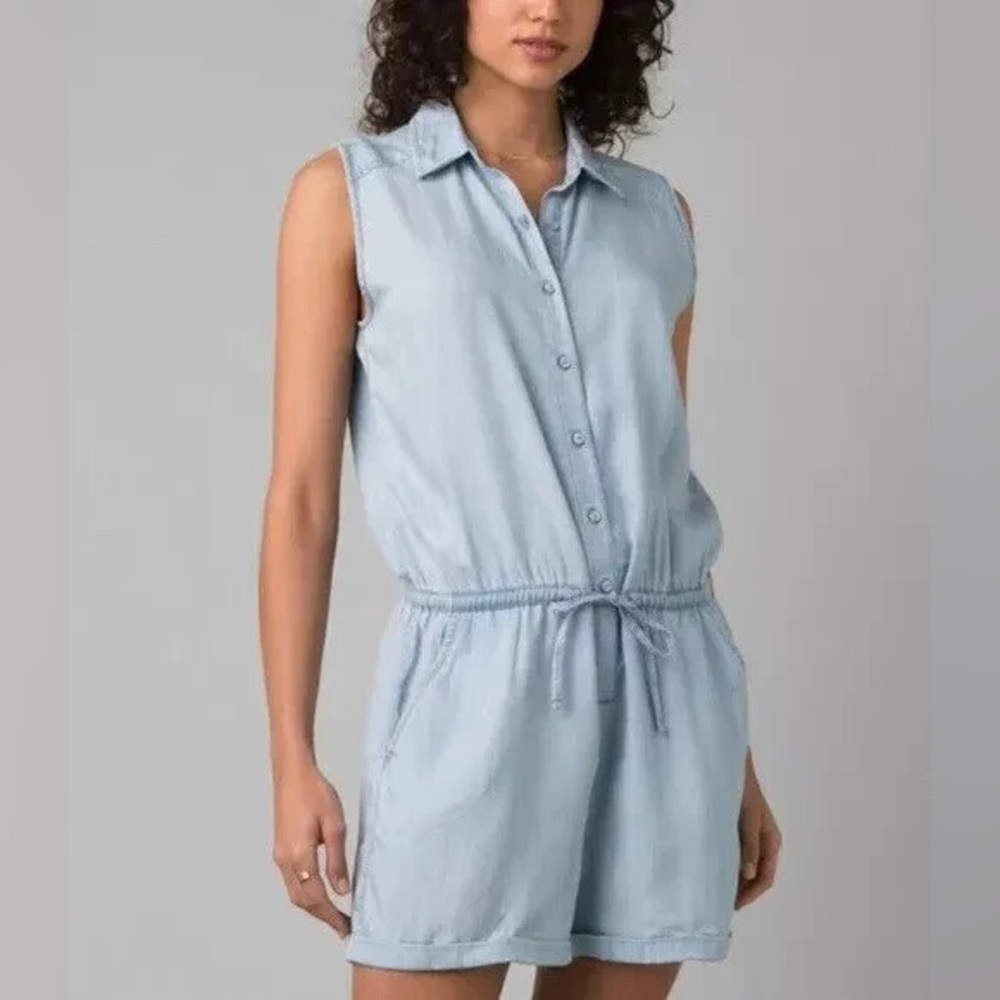 Prana Tencel Chambray Denim Romper